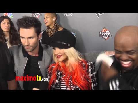 Christina Aguilera and Adam Levine INTERVIEW The Voice Season 3 Party Celberation