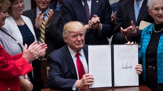 Trump signs executive order on education