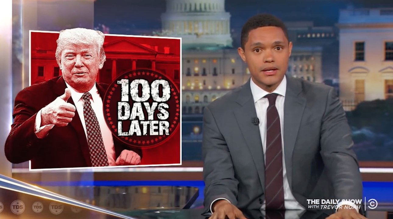 Late-night laughs: Trump's first 100 days