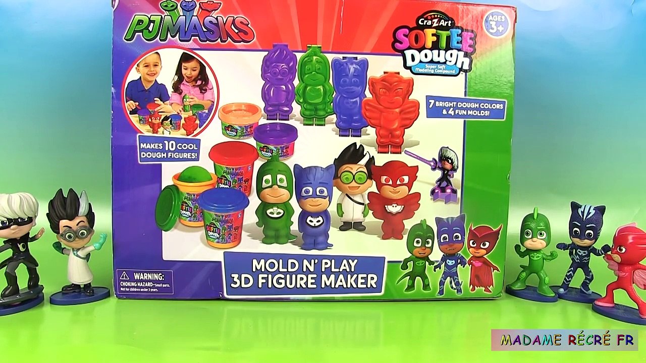 Pyjamasques Pâte à Modeler Softee Dough Gluglu Yoyo Bibou Roméo