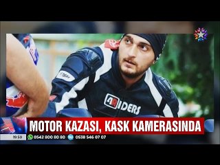 Sakarya Sapanca'da motor konvoyundaki kaza kask kamerasında