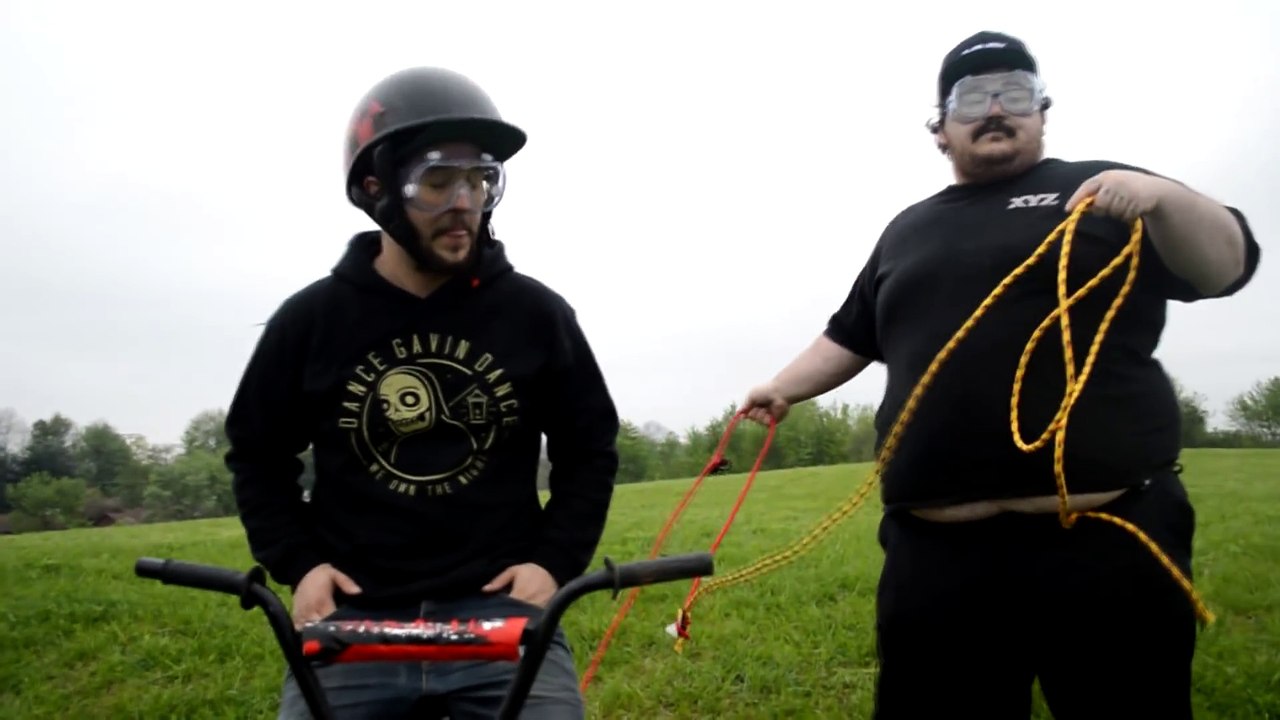 Bungee Bike Stunt Gone Wrong