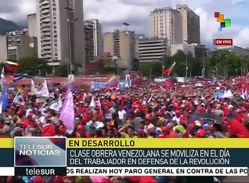 Venezuela: trabajadores se movilizan en apoyo a Revolución Bolivariana