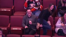 Anaheim Ducks Fans Dance Battle At Honda Center