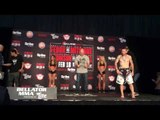 Roque Reyes vs Justin Tenedora bellator weigh in face off - esnews UFC mma bellator boxing