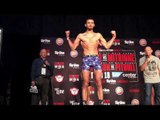 Bellator featherweight weigh in face off - esnews mma UFC boxing bellator