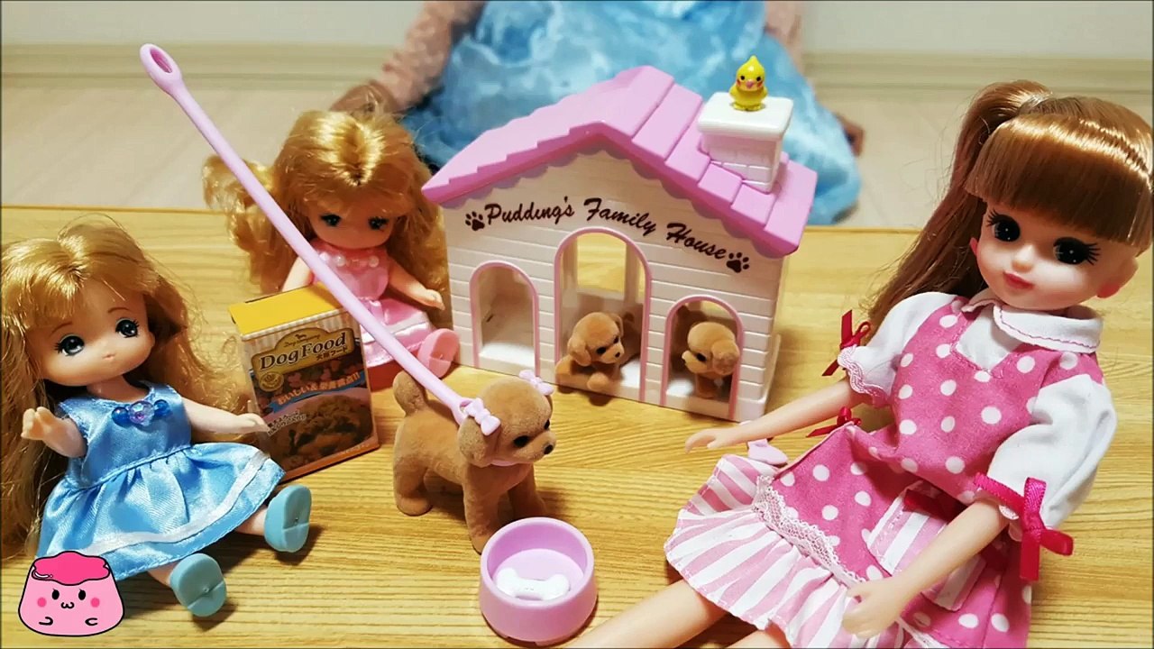 リカちゃん プリンちゃんハウスセット お世話ごっこ お散歩もできるよ Licca-chan Doll Dog House Toy