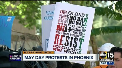 May Day protests happening in Phoenix Monday