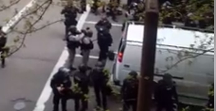 Riot Police Move in on Portland May Day Protesters