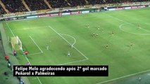 Palmeiras divulga imagens mostrando que Felipe Melo não provocou uruguaios. Assista!