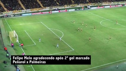 Palmeiras divulga imagens mostrando que Felipe Melo não provocou uruguaios. Assista!