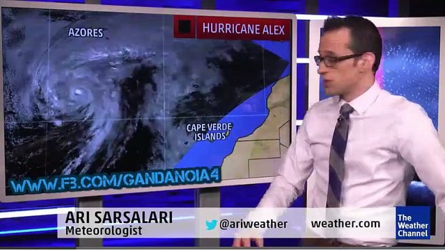 Furacão Alex Açores 14/01/2016