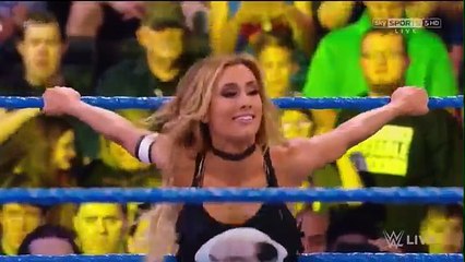 WWE SMACKDOWN 01-03-17 Carmella w/James Ellsworth vs Aliyah