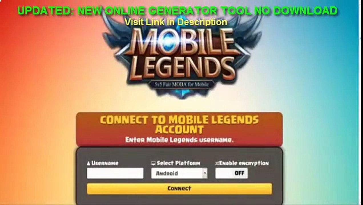 Mobile Legends Diamonds Hack Tool [Cheats for Android and iOS] UPDATED 100% WORKING1
