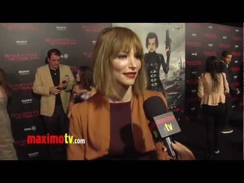 Sienna Guillory Interview at Resident Evil: Retribution Los Angeles Premiere