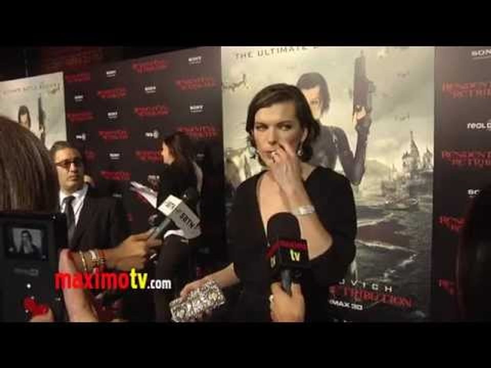 "Resident Evil: Retribution" Premiere with Milla Jovovich, Sienna Guillory, Li Bingbing