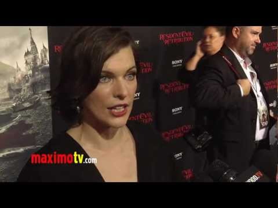 Milla Jovovich "I'm Used to Battling the Undead" at "Resident Evil 5" Premiere