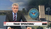 THAAD battery in Korea is operational, has initial operational capability: U.S. officials