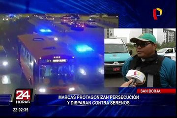 Asaltantes dispararon contra serenos de San Borja