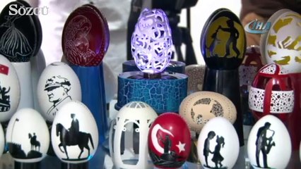 Yumurtanın içine dünyayı sığdırıyor