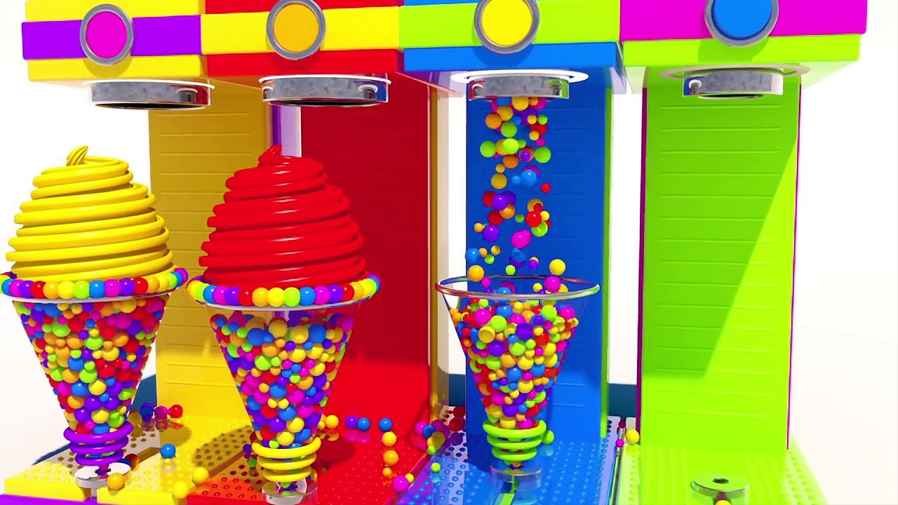 Learn Colors with 3D Cone Soft Ice Cream for Children