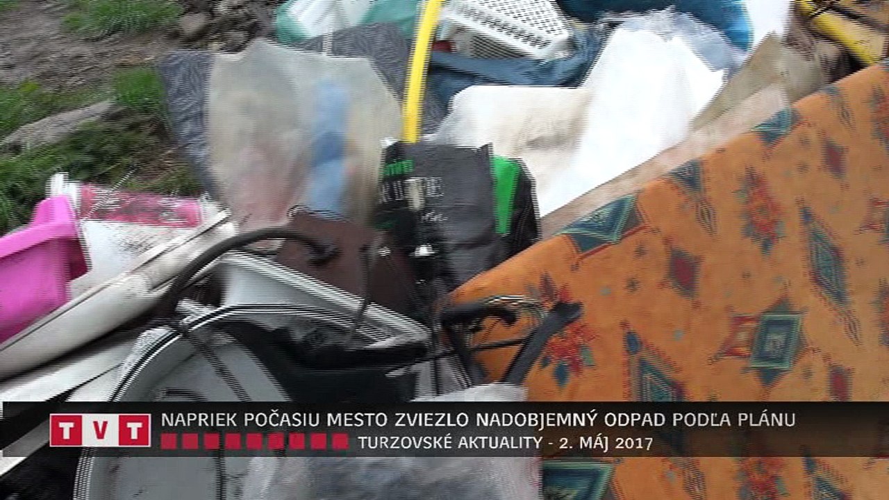 NAPRIEK POČASIU MESTO ZVIEZLO NADOBJEMNÝ ODPAD PODĽA PLÁNU