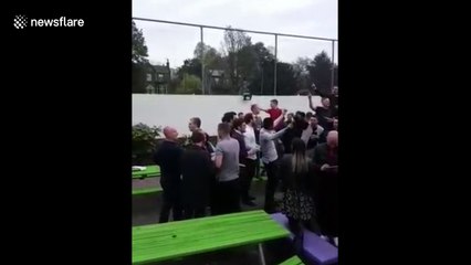 Sheffield United player spotted celebrating with fans after title win