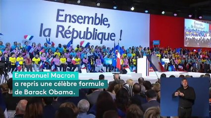 "Don't boo. Vote" : quand Emmanuel Macron reprend une formule de Barack Obama