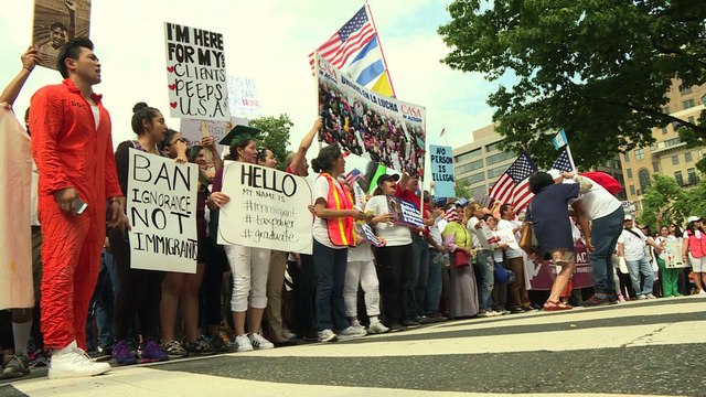 Manifestations en faveur des immigrés aux Etats-Unis