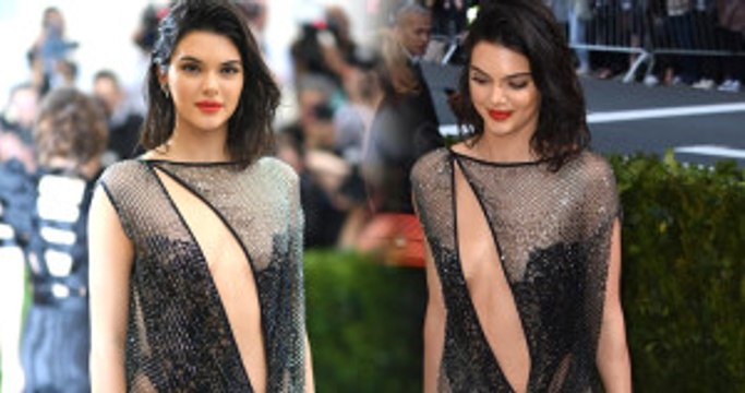 Met Gala 2017'ye Kendall Jenner'ın Transparan Elbisesi Damga Vurdu