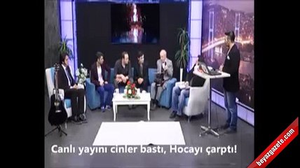 Cinci hoca canlı yayında çarpıldı