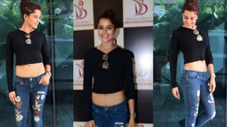 Pia Bajpai In Black Crop Top At Clinic Opening
