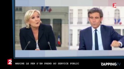 Marine Le Pen dénonce la propagande du service public sur France 2