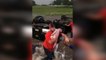 Texan 'hero' motorists rescue babies from overturned car in storm flood