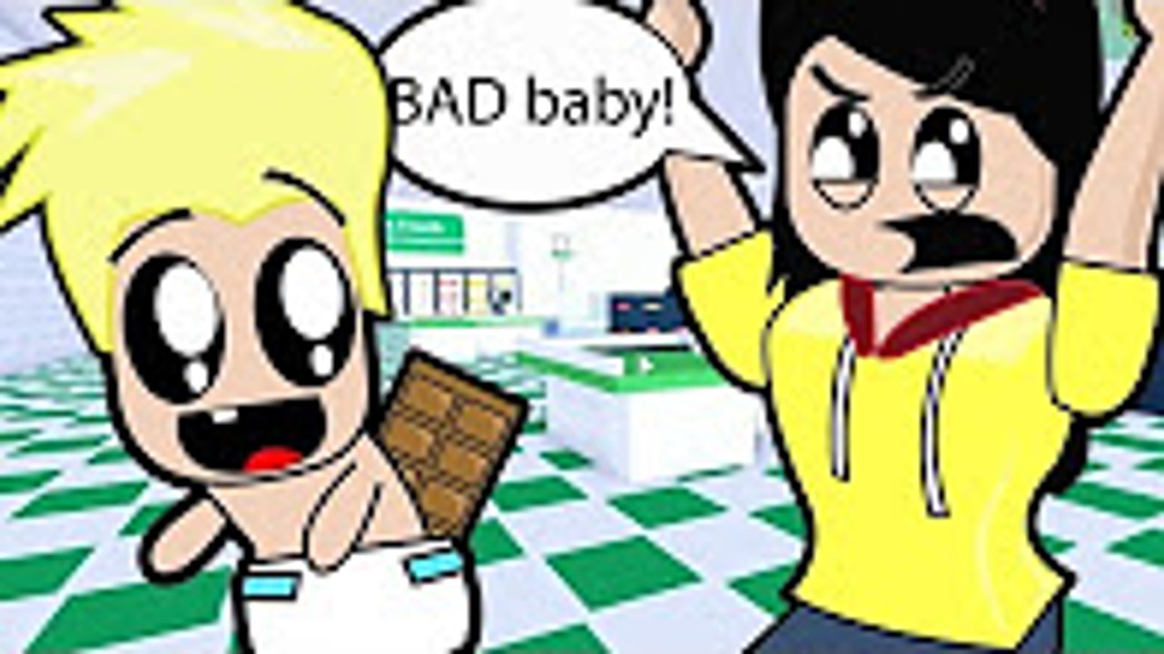 Bad Baby Steals Chocolate from the Store in Roblox - Adventures of Baby Alan - Gamer Chad Plays