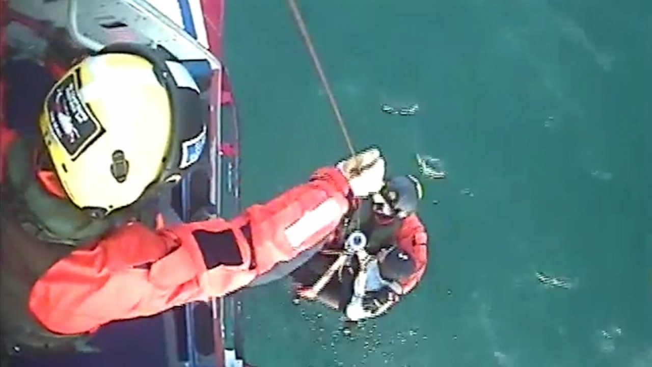 Watch dramatic rescue of surfer after 32 hours at sea