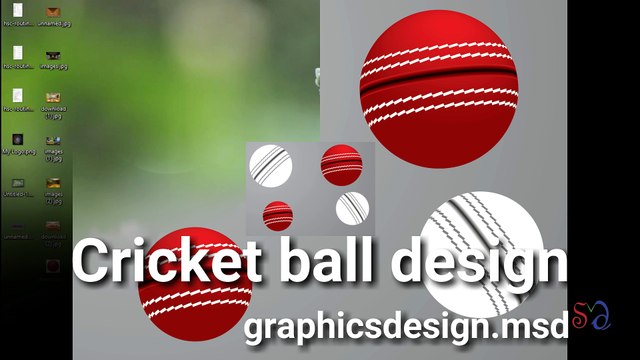 Adobe Illustrator CC Tutorial [ 3D Cricket Ball Logo Design]