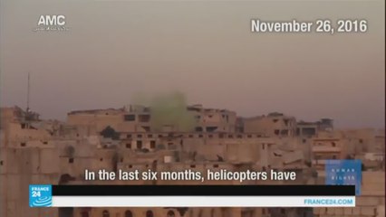 هيومن ووتش تتهم النظام السوري باستخدام قنابل كيميائية