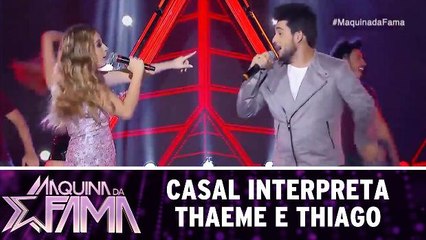 Casal interpreta Thaeme e Thiago