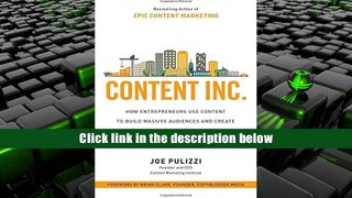 Ebook Online Content Inc.: How Entrepreneurs Use Content to Build Massive Audiences and Create