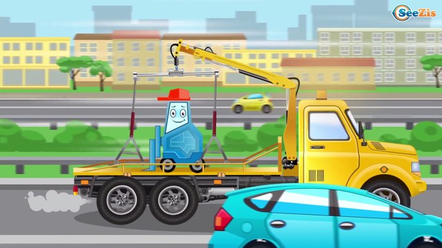 Мультфильмы про СМЕЛЫЕ Гоночные Машины и Монстр Трак Гонки в Городке 2D Мультики для детей