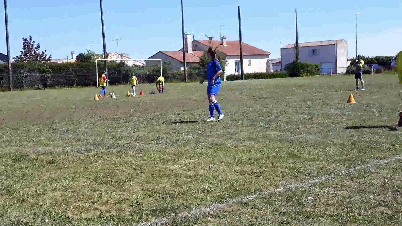 Autre exercice d'entraînement de nos féminines