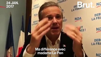 Nicolas Dupont-Aignan sur le Front National : "j’offre un patriotisme différent"