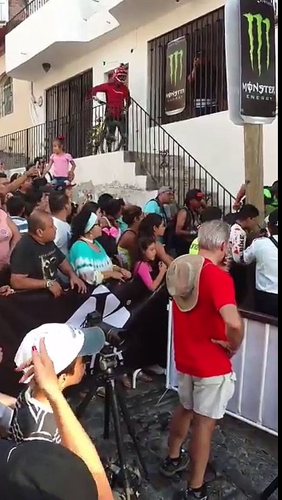 Downhill Mountain Biker Suffers A Serious Injury During Race - Ouch Video _ eBaum's World