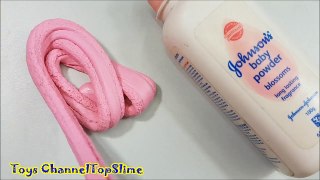 How To Make Slime with Baby Powder and Shampoo without Glue! DIY Slime without Glue-9zVy