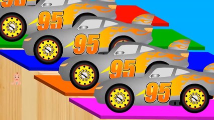 Learn Colors for Children with Lightning McQueen Cars - Educational Video _ Color Liquids Cars Toys-gn