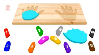 Learn Colors and Numbers Wooden Hands and Fingers Kids Educational Toy _ Kids Color Learning Videos-k