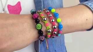 DIY Shamballa Bracelet! How To Make Macrame Bracelets-W4yJ