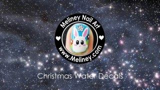 CHRISTMAS WATER DECAL NAILS EASY SIMPLE NAIL ART DESIGN _ MELINEY HOW TO VIDEO-Hldp3