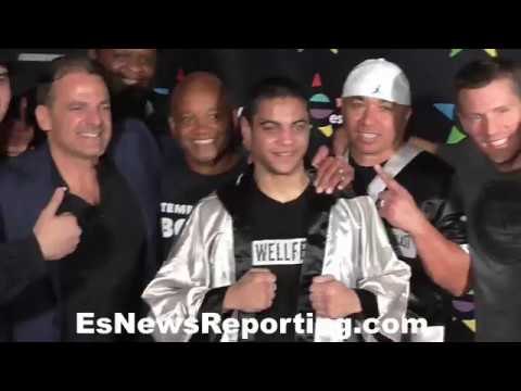 David Mijares right after his win in locker room - EsNews Boxing